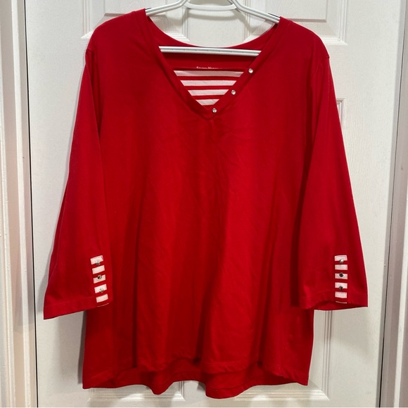 Lot Of 5! Womens Size 2X Pullover Shirts : CJ Banks Jones New York Nine West Etc - Picture 4 of 16